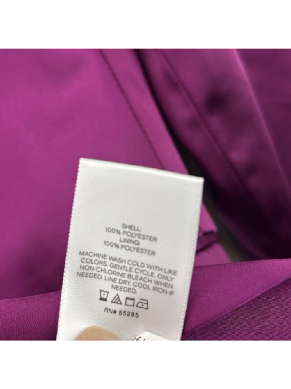 Express Women’s size XS Fuchsia Satin Blazer One Button Notch Jacket NWT$168 - Picture 8 of 15